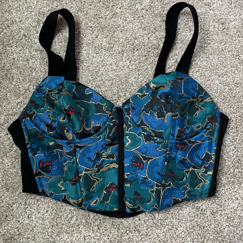 Zara Blue Corset top. Size 6